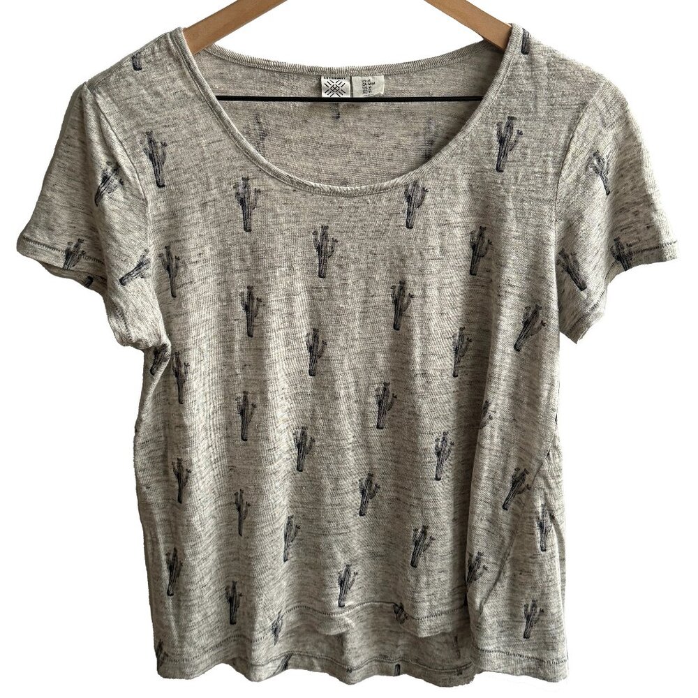 Artisan NY 100% Linen Cactus Tee Women's Size Medium